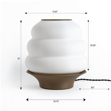 Honey Pot Minimalist Classic Plant-Based PLA 3D Printed Dimmable LED Table Lamp - JONATHAN Y
